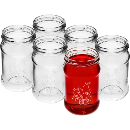 Barattolo TO 300 ml con stampa - mix di frutta e capsula twist-off Ø 66/4 - 6 pezzi - 3
