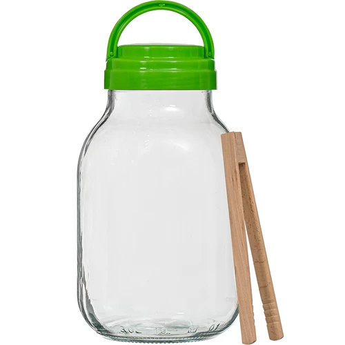 Barattolo TO 4 L con coperchio in plastica + pinze Ø 100