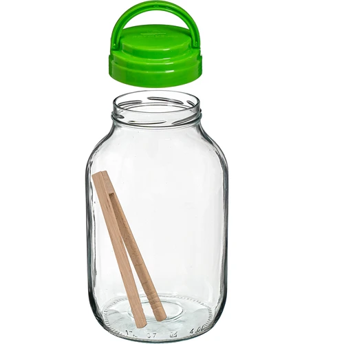 Barattolo TO 4 L con coperchio in plastica + pinze Ø 100 - 3
