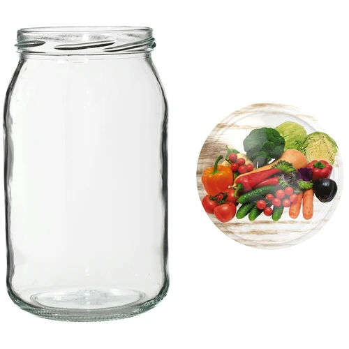 Barattolo TO 900 ml con tappo colorato fi82/6 - 6 pz. - 13