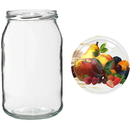 Barattolo TO 900 ml con tappo colorato fi82/6 - 6 pz. - 14
