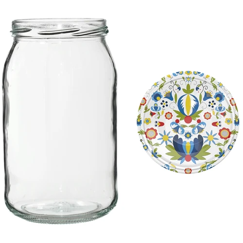 Barattolo TO 900 ml con tappo colorato fi82/6 - 6 pz. - 10