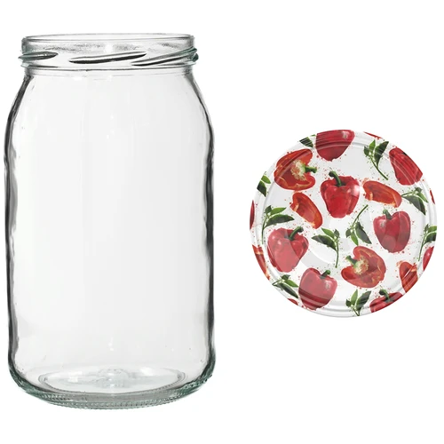 Barattolo TO 900 ml con tappo colorato fi82/6 - 6 pz. - 8