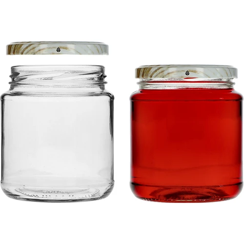 Barattolo TO panciuto 580 ml con tappo colorato fi82/6, 6 pezzi - 4