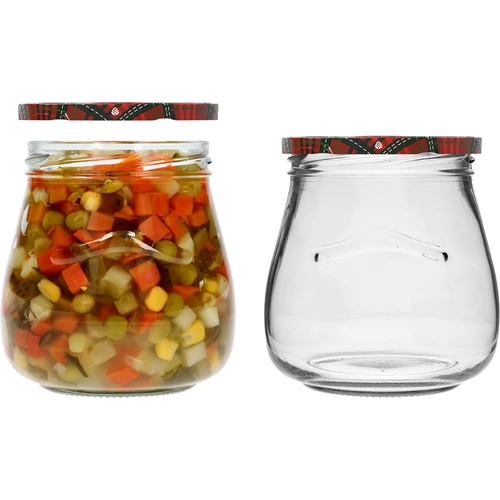 Barattolo twist-off 500 ml "Anfora rovesciata" con coperchio colorato Ø 82/6, 6 pz. - 7