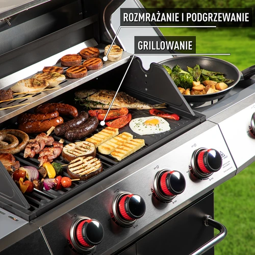 Barbecue a gas dragON BBQ101, 11,7 kW, nero e argento - 6