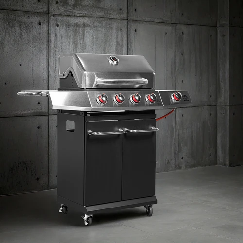Barbecue a gas dragON BBQ101, 11,7 kW, nero e argento - 4