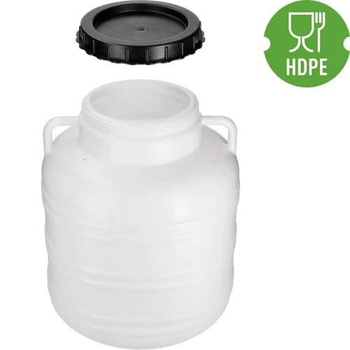 Barile per fermentazione 40 L - bianco, con maniglie - 2