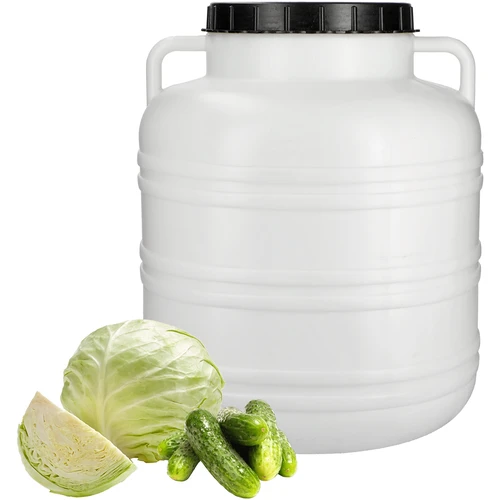 Barile per fermentazione 40 L - bianco, con maniglie - 3