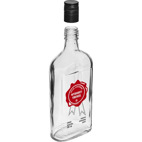 Bottiglia 500 ml con tappo a vite, stampa 'Wyborny Trunek', 1 pz. - 3