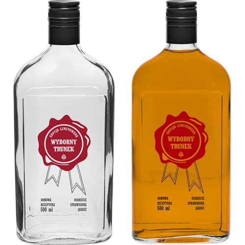 Bottiglia 500 ml con tappo a vite, stampa 'Wyborny Trunek', 1 pz. - 4