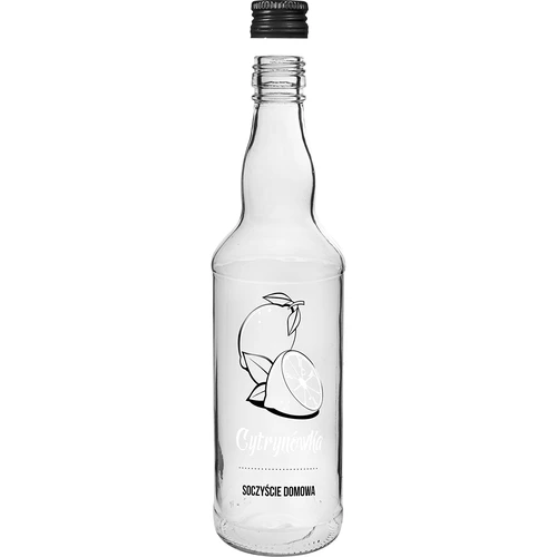 Bottiglia 500 ml con tappo a vite, stampa «Cytrynówka», 1 pz. - 2