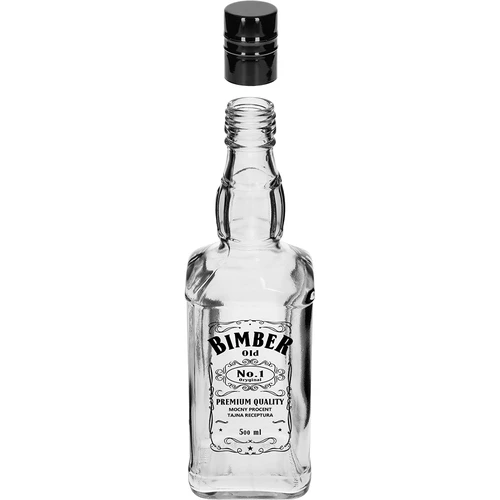Bottiglia Daniels 500 ml con tappo a vite, stampa “Bimber OLD”, 1 pz. - 2
