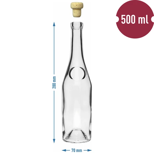 Bottiglia Herbowa 500 ml con tappo a fungo, 1 pz. - 6