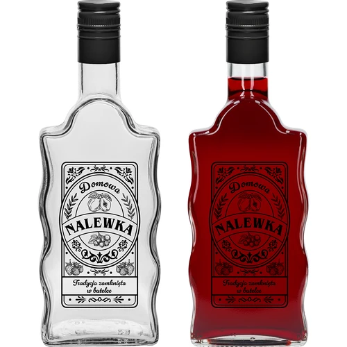 Bottiglia Klasztorna 500 ml con tappo a vite, stampa "Nalewka", 1 pz. - 2