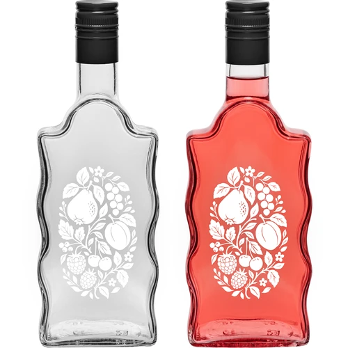 Bottiglia Klasztorna 500 ml con tappo a vite e stampa “Frutti” modello 1 - 3