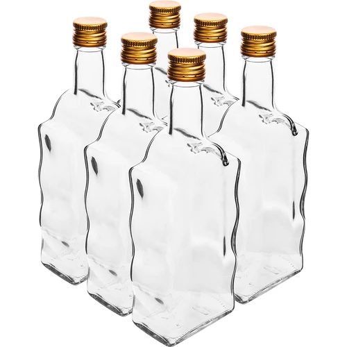 Bottiglia Klasztorna 500 ml, con tappo a vite, in vetro trasparente - 6 pz.