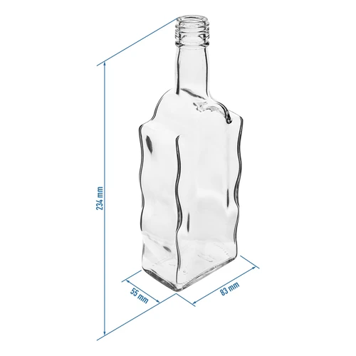 Bottiglia Klasztorna 500 ml, con tappo a vite, in vetro trasparente - 6 pz. - 4