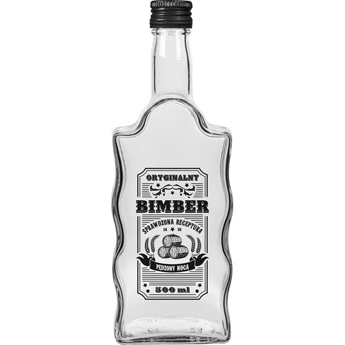 Bottiglia Klasztorna 500 ml con tappo a vite, stampa “Bimber”, 1 pz. - 3