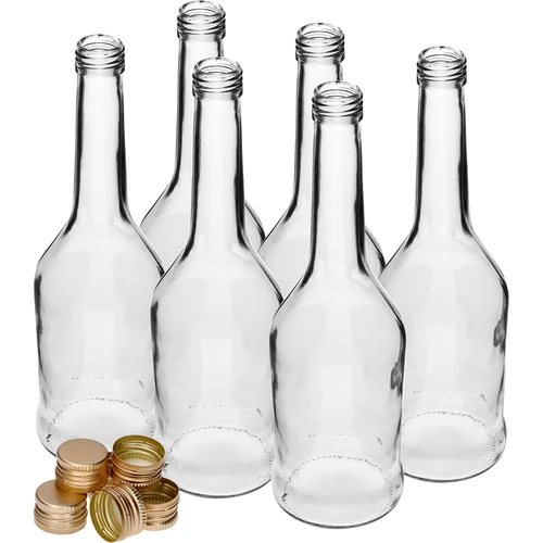 Bottiglia Napoleon 500 ml con tappo a vite Ø 28 mm, 6 pezzi - 3
