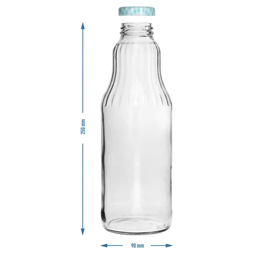 Bottiglia per succo 1 L con tappo twist-off - fi 43 - 9