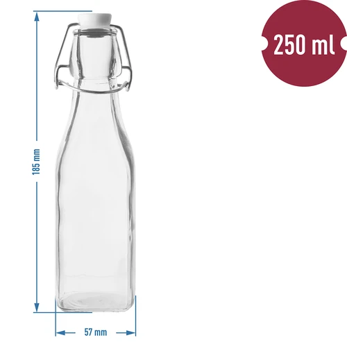 Bottiglia quadrata ermetica 250 ml - 2