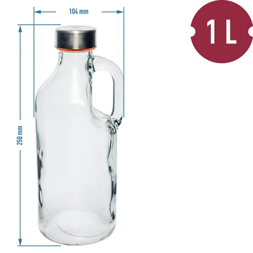 Bottiglia Samurai 1 L con tappo a vite e manico - 2