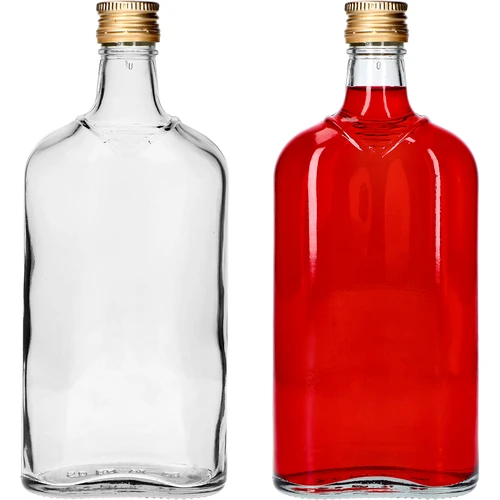 Bottiglia tipo fiaschetta 500 ml con tappo a vite, 6 pz. - 7