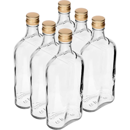 Bottiglia tipo fiaschetta 500 ml con tappo a vite, 6 pz. - 9
