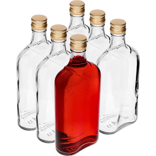 Bottiglia tipo fiaschetta 500 ml con tappo a vite, 6 pz. - 8