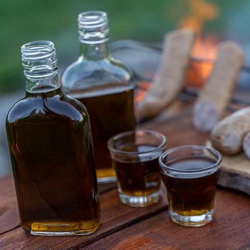 Bottiglia tipo fiaschetta per infusi e liquori con tappo a vite 200 ml – 10 pezzi - 8