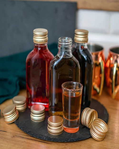 Bottiglia tipo fiaschetta per infusi e liquori con tappo a vite 200 ml – 10 pezzi - 9