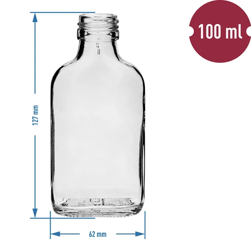 Bottiglia tipo fiaschetta per liquori 100 ml - 10 pezzi - 4