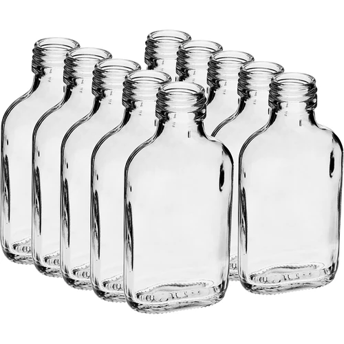 Bottiglia tipo fiaschetta per liquori 100 ml - 10 pezzi