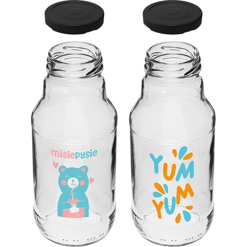 Bottiglie twist-off 330 ml con tappo Ø 43 mm e stampa colorata - 6 pezzi - 4