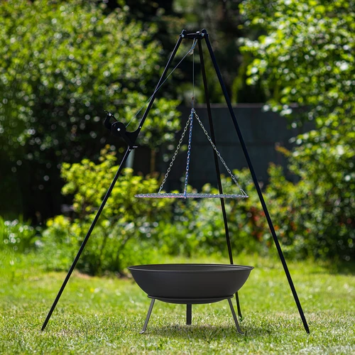 Braciere da giardino con griglia, Ø55 cm, rotondo, a ciotola - 10