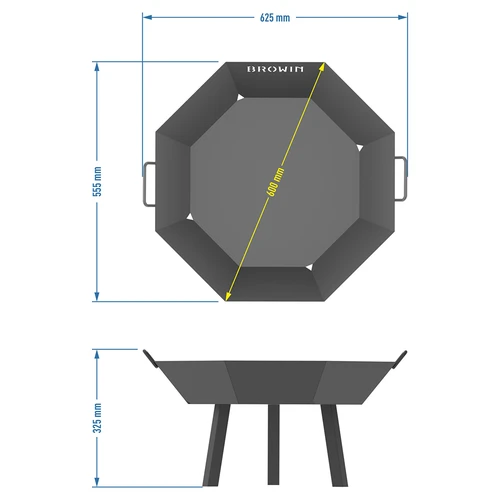 Braciere da giardino ø 60 cm - stile loft - 8