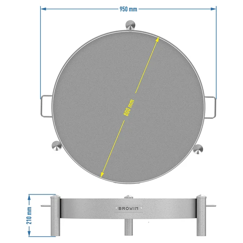 Braciere da giardino ø 80 cm saldato - 10