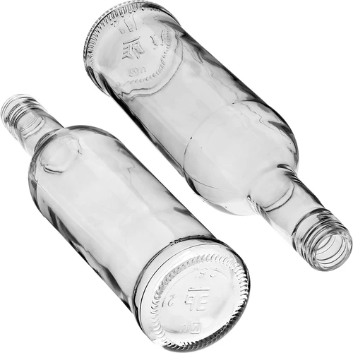 Butelka 500 ml slanciata, con tappo a vite nero, per vodka, 6 pz. - 6