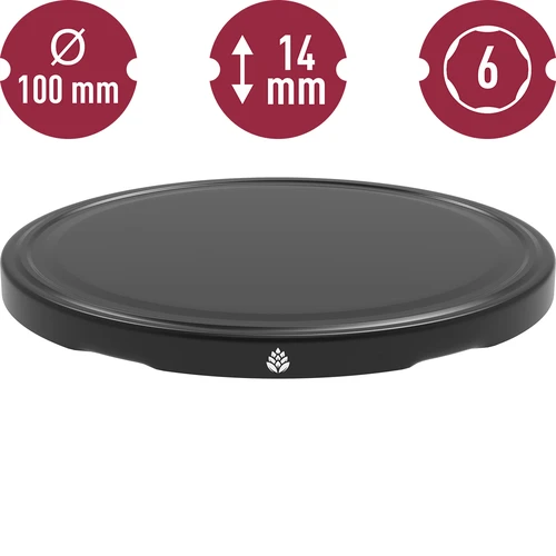 Capsula twist-off fi 100 nera - 10 pz - 5