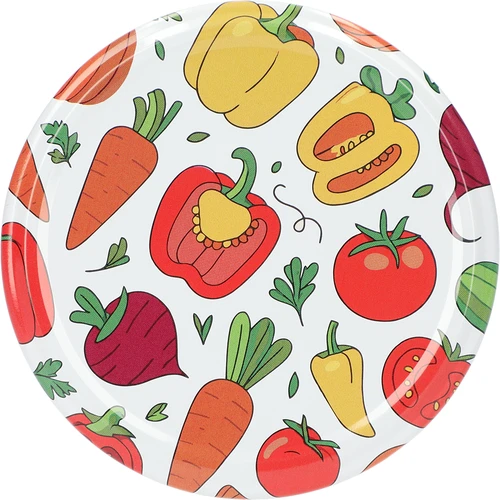 Capsule con stampa - motivo Verdure, Ø 82/6, 10 pz