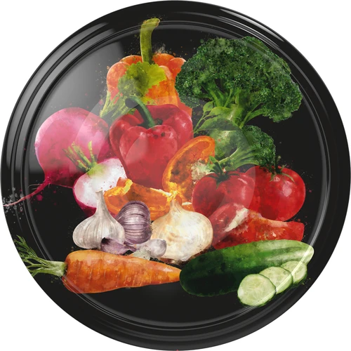 Capsule fi82/6 con verdure su sfondo nero - 10 pz.