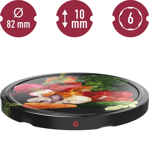 Capsule fi82/6 con verdure su sfondo nero - 10 pz. - 3