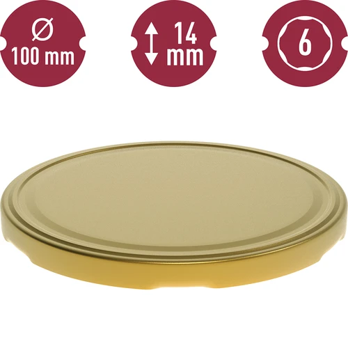 Capsule twist-off Ø 100 mm, oro — 10 pz. - 3