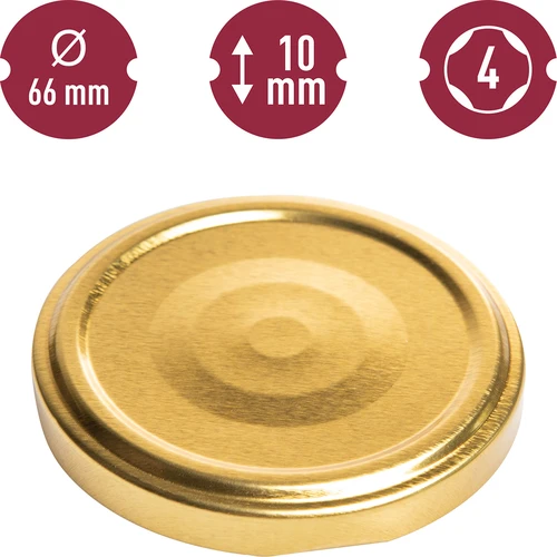 Capsule twist-off Ø 66 dorate - 10 pz. - 3