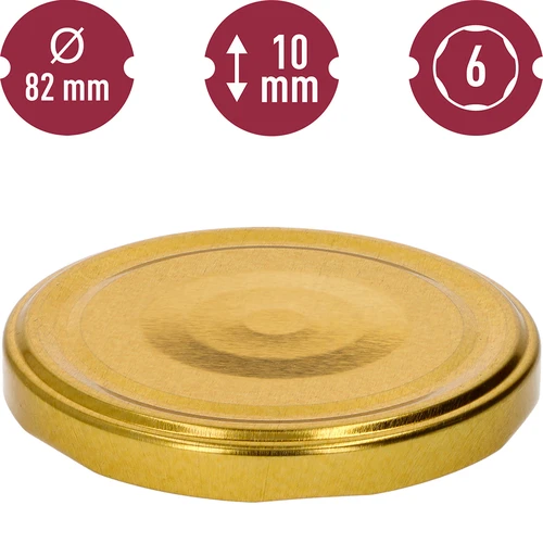 Capsule twist-off Ø 82/6 dorate - 10 pz. - 2