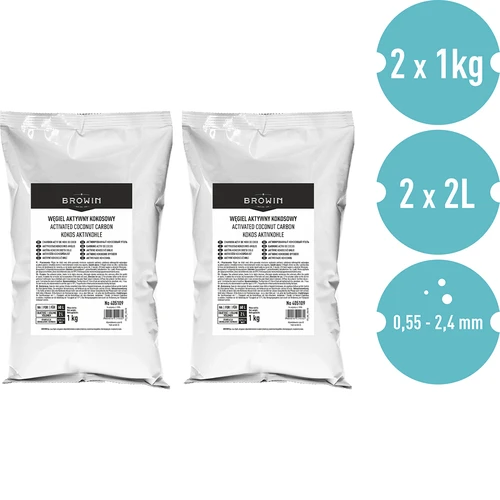 Carbone attivo di cocco 1 kg x 2 - confezione - 2