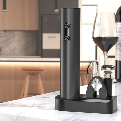 Cavatappi elettrico con accessori per il vino - 4