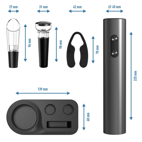 Cavatappi elettrico con accessori per il vino - 6