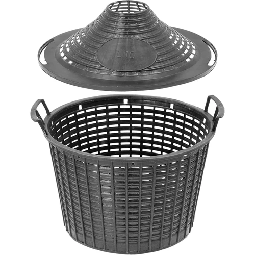 Cestello da giardino in plastica, con coperchio per damigiana 10 L - 2